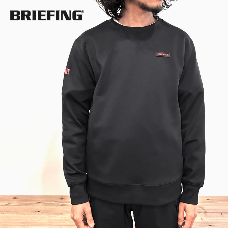 【ブリーフィング/BRIEFING】MENS 3D LOGO CREW NECK（メンズ3Dロゴクルーネック）[BBG231M07]【送料無料】