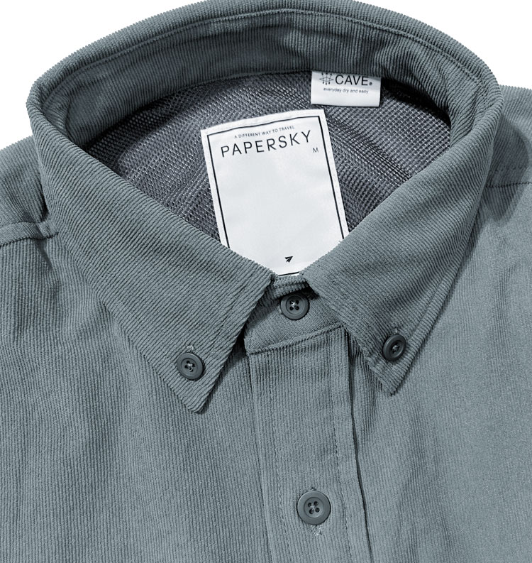 s30】【ペーパースカイ/PAPERSKY】HIKE&BIKE CAVE CORDUROY BIG SHIRT 