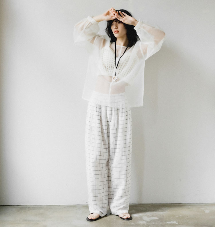 AGAWD（アガウド） 【s40】【アガウド/AgAwd】Sheer Check Pants