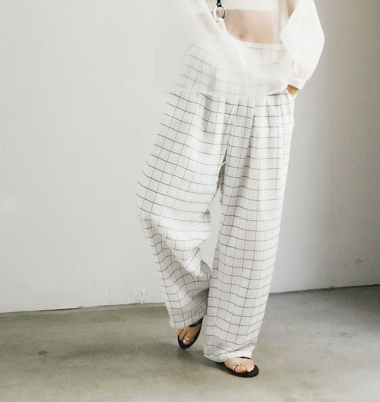 AGAWD（アガウド） 【s40】【アガウド/AgAwd】Sheer Check Pants