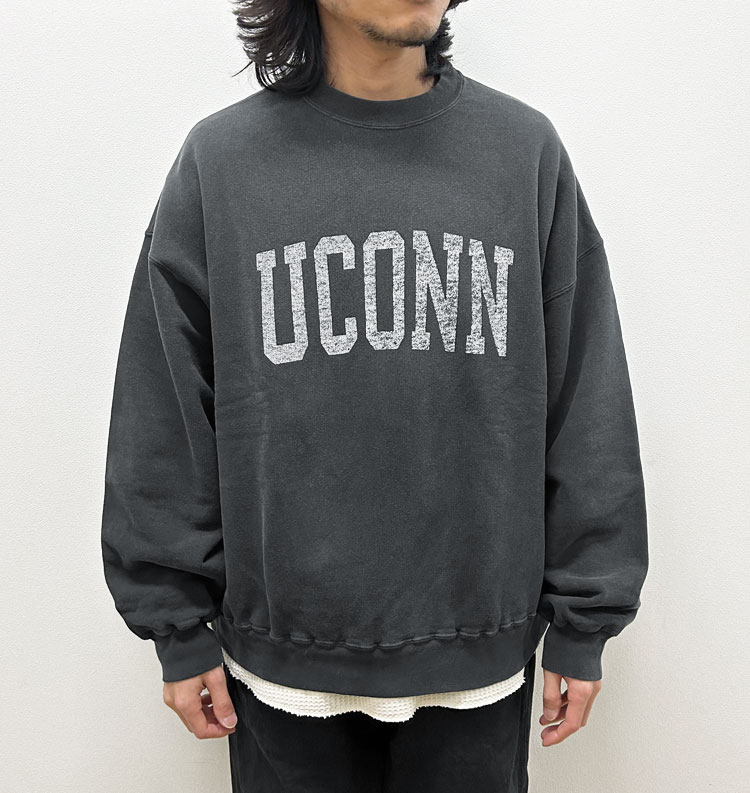 シシクイ　レミレリーフ　スエット　黒 REMI RELIEF（レミ レリーフ） SP加工裏毛アウトドアBIGサイズクルー