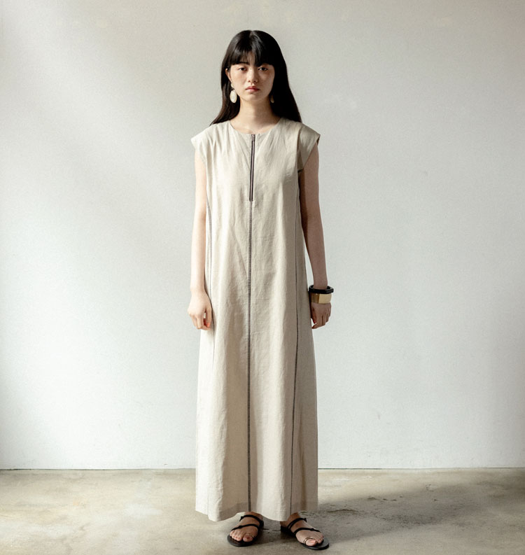 AgAwd/アガウド】2WAYジレワンピース AGAWD 【アガウド/AgAwd】Linen Seam Onepiece（リネンシーム