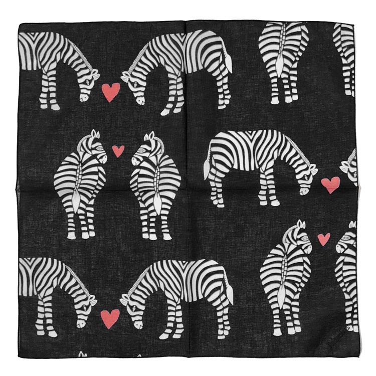 BOHEMIANS（ボヘミアンズ） ラブゼブラ（LOVE ZEBRA）バンダナ BANDANA