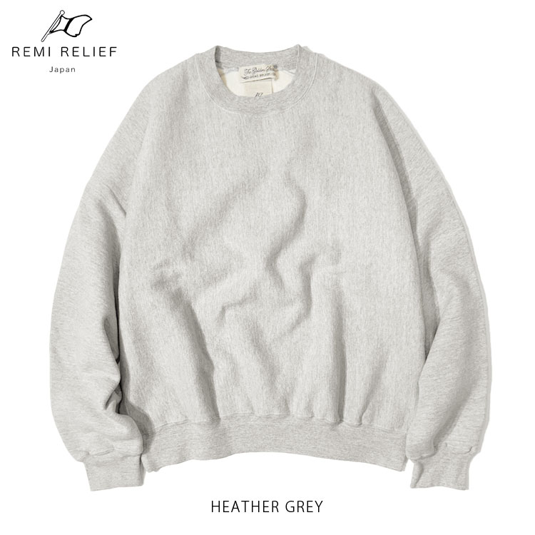 shishikui レミレリーフコラボ　スウェットグレーLサイズ Brushed Crew / HEATHER GRAY – SHISHIKUI