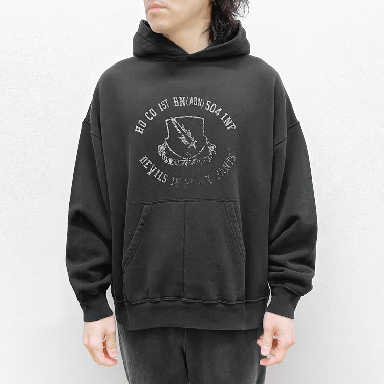 REMI RELIEF（レミ レリーフ） SP加工3飛び裏毛パーカー(US ARMY