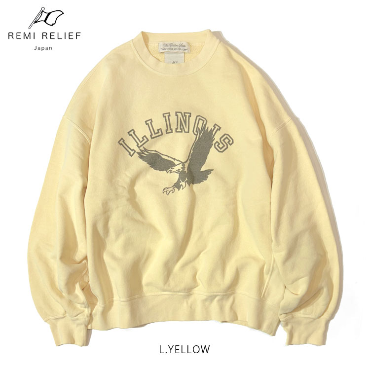 REMI RELIEF（レミ レリーフ） SP加工3飛び裏毛クルー(ILLINOIS
