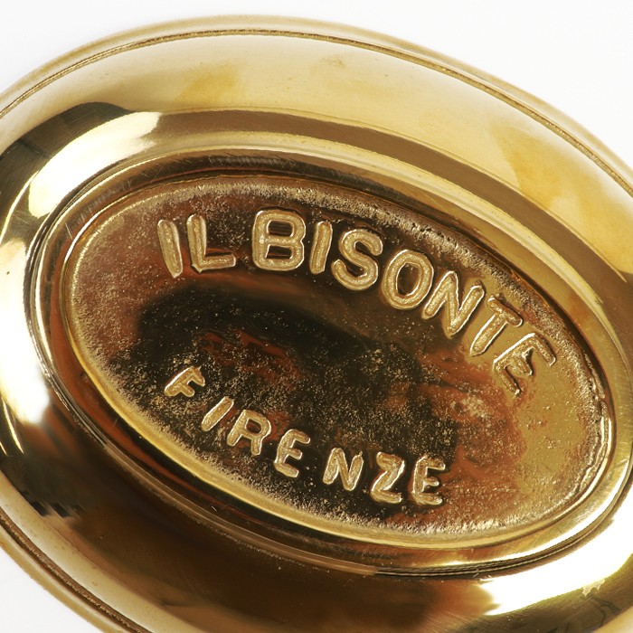 IL BISONTE（イルビゾンテ） 雑貨小物 イルビゾンテロゴ真鍮ゴールド