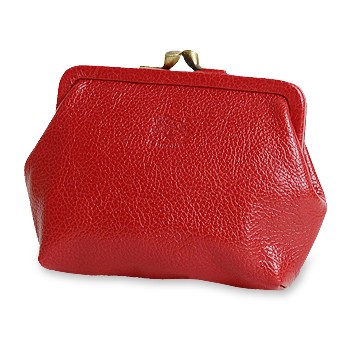 【美品】＊イルビゾンテ /コインケース /がま口/折り財布/ヌメ＊ IL BISONTE 国内正規取扱店 イルビゾンテ 財布 レザー がま口