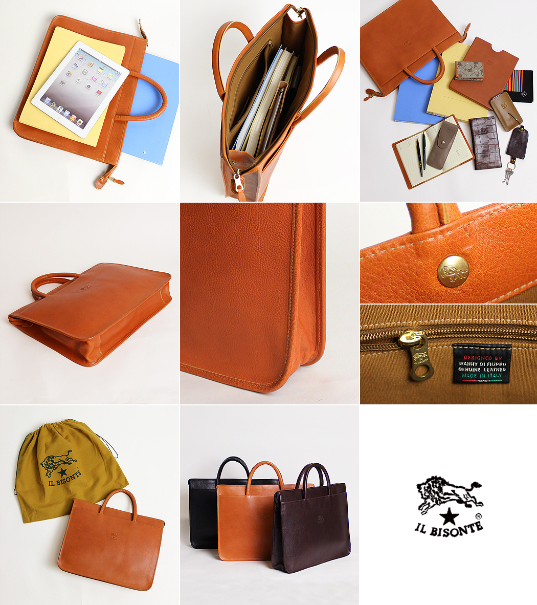 定番の中古商品 イルビゾンテ BISONTE IL バッグ 商品番号411290 ブリーフケース バッグ