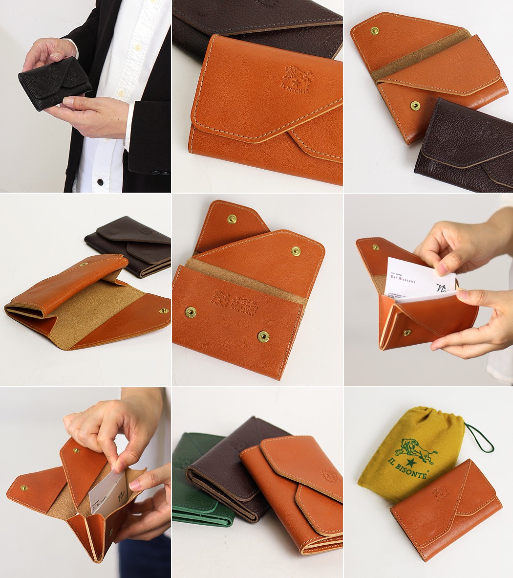 IL BISONTE カードケース IL BISONTE（イルビゾンテ） カードケース ダブルフラップカードケース