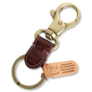 IL BISONTE イルビゾンテ キーホルダー クロコエンボスドレザー