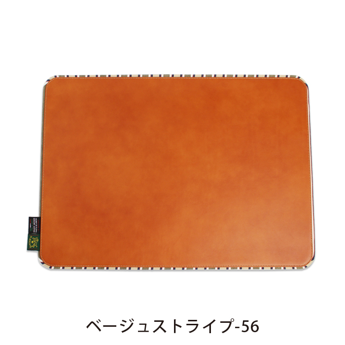 IL BISONTE（イルビゾンテ） 文房具 ストライプキャンバス×レザー