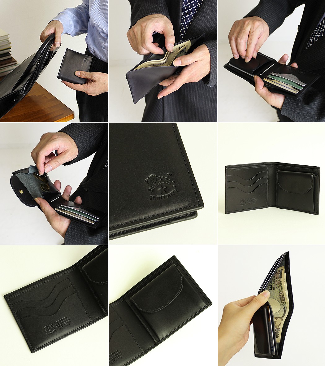 正規品　イルビゾンテ 54_1_ 54152311140 バケッタスムース IL BISONTE イルビゾンテ 財布 バケッタスムース二つ折り財布