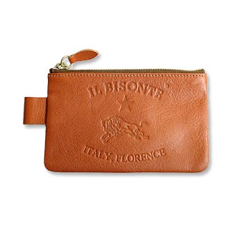 IL BISONTE イルビゾンテ ポーチ ビッグロゴフラットポーチ(M