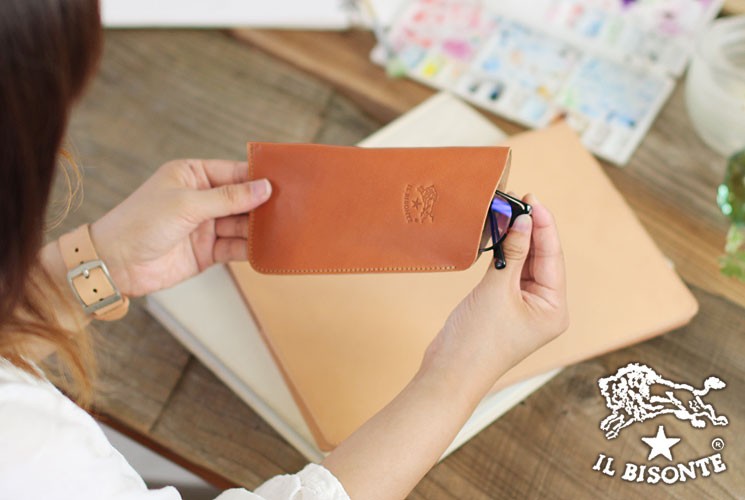 IL BISONTE フラットメガネケース 54162309190 IL BISONTE（イルビゾンテ） 文房具 フラットメガネケース 54_1_