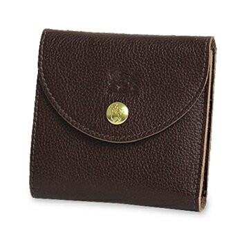 美品 現行 イルビゾンテ 二つ折り 財布 コンパクト ブラック シボ ゴールド IL BISONTE（イルビゾンテ） 財布 コンパクト二つ折り財布 商品番号