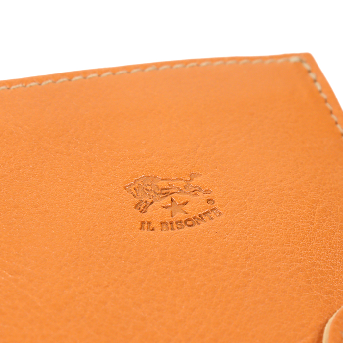 IL BISONTE イルビゾンテ ワンボタンフラップ二つ折り財布 二