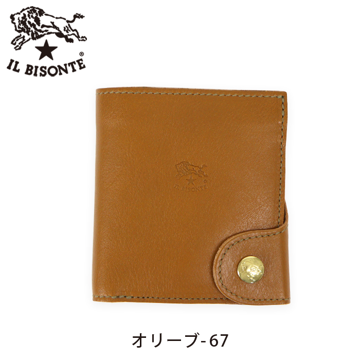 IL BISONTE（イルビゾンテ） 財布 二つ折り財布ワンボタンフラップ二