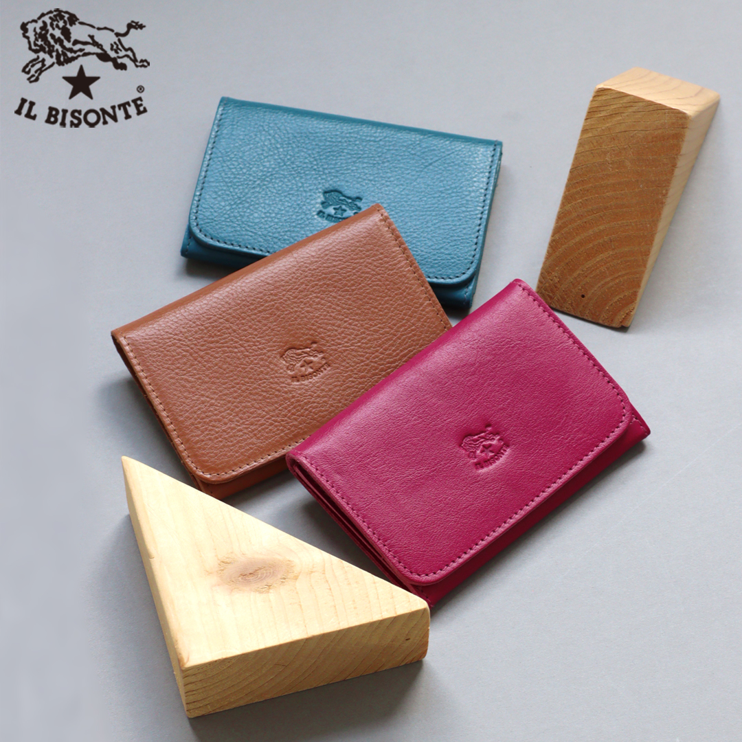 IL BISONTE（イルビゾンテ） カードケース 限定カラー二つ折りレザー