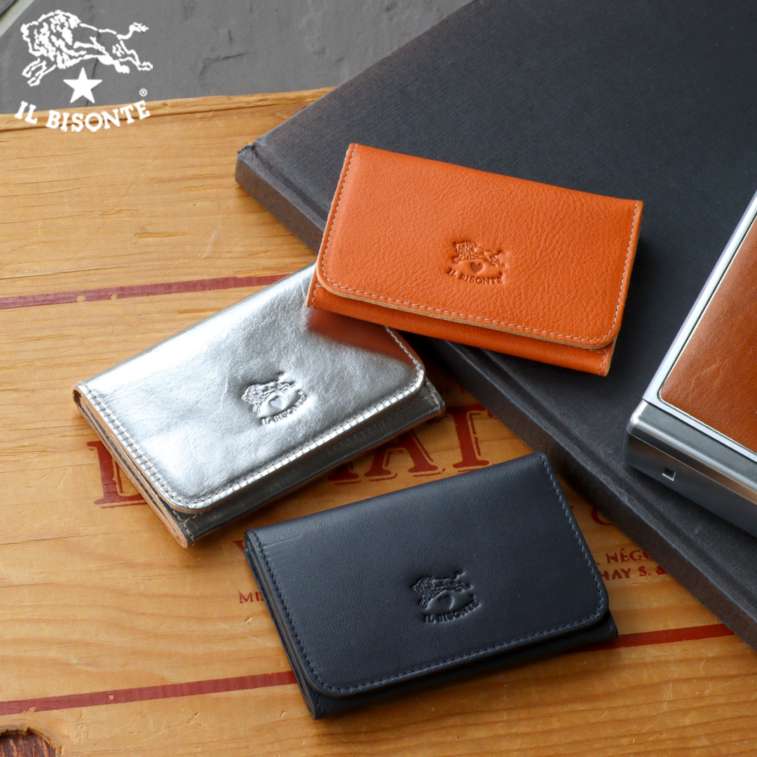 IL BISONTE（イルビゾンテ） カードケース 限定ハートロゴ 二つ折り