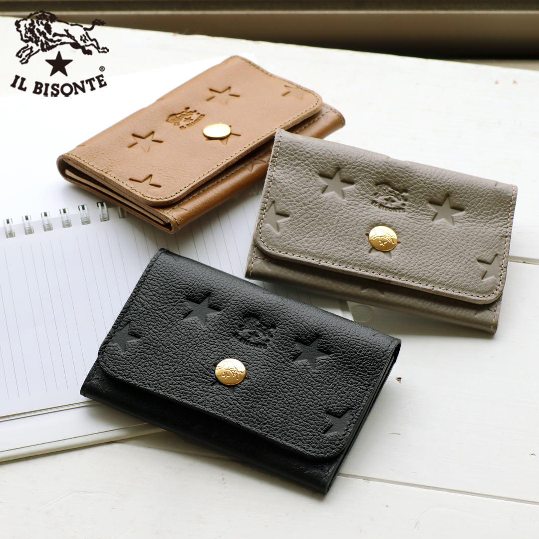 IL BISONTE（イルビゾンテ） カードケース 日本限定 スターエンボスド