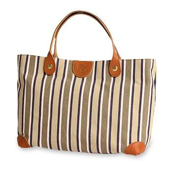 IL BISONTE ストライプ トートバッグ 保存袋付き