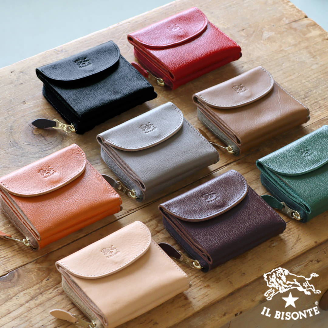 IL BISONTE（イルビゾンテ） 財布 二つ折り財布 ラウンドジップ