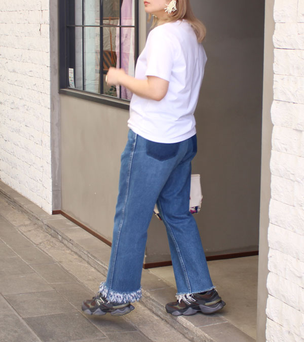 77circa 【ナナナナサーカ / 77circa】フリンジデニムパンツ（ブルー