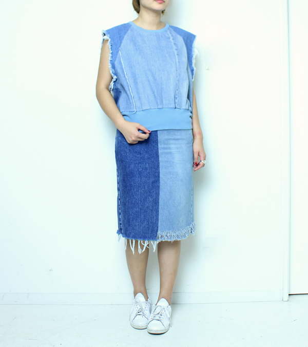 s30】【ナナナナサーカ / 77circa】デニムスカート circa make denim