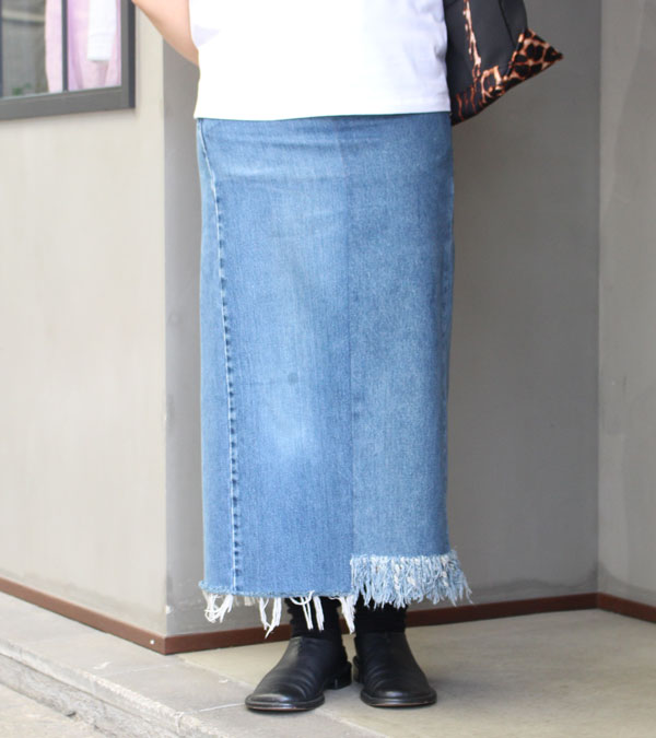 新品　ロングスカート　デニム　ナナナナサーカ　77circa 77circa 【s20】【ナナナナサーカ / 77circa】ロングデニム