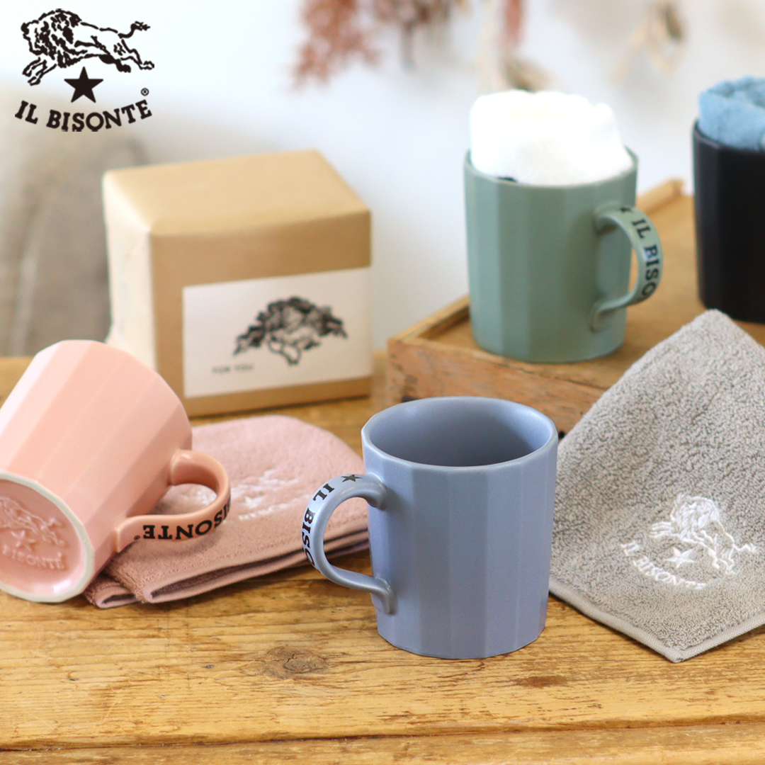 IL BISONTE（イルビゾンテ） ギフトセット ハンドルロゴマグカップ