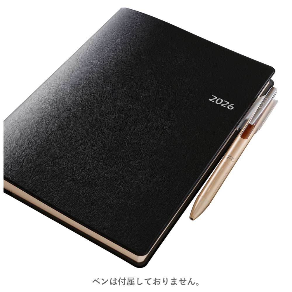 \メモページ充実/ 2026年4月始まり 手帳 スケジュール帳 ダイアリー NOLTY(ノルティ) A5 〈月間カレンダー + 週間レフト〉 月曜始まり リフレ (ブラック) 関連画像5