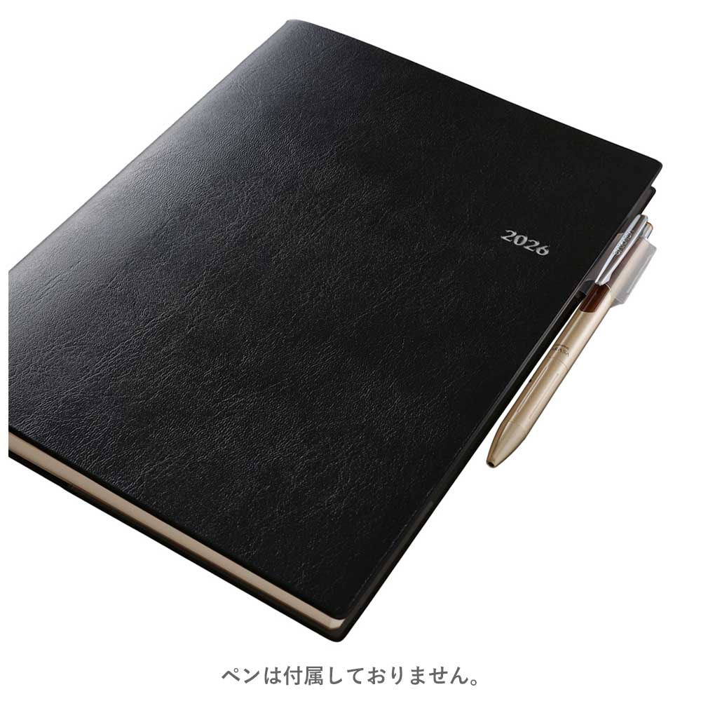 \メモページ充実/ 2026年4月始まり 手帳 スケジュール帳 ダイアリー NOLTY(ノルティ) B5 〈月間カレンダー + 週間レフト〉 月曜始まり エクリ (ブラック) 関連画像5