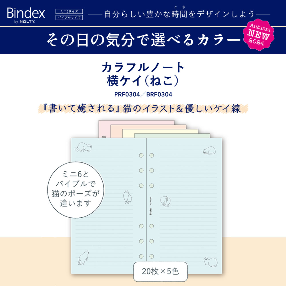 NOLTY（ノルティ） システム手帳用リフィル ミニ6サイズ カラフル