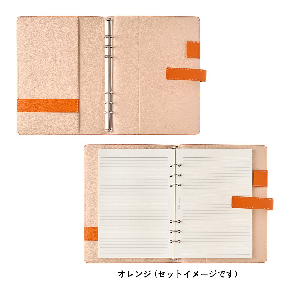 システム手帳 A5サイズ ユニトA１５ ブラック ピンク オレンジ ブルー バインダーの画像