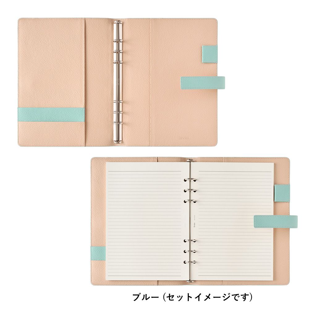 システム手帳 A5サイズ ユニトA１５ ブラック ピンク オレンジ ブルー バインダーの画像