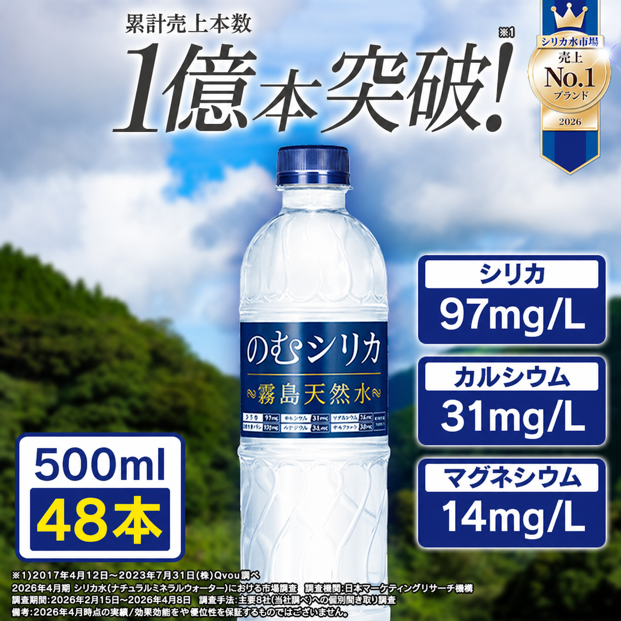 のむシリカ 【公式】のむシリカ シリカ水 500ml シリカ 飲むシリカ 48