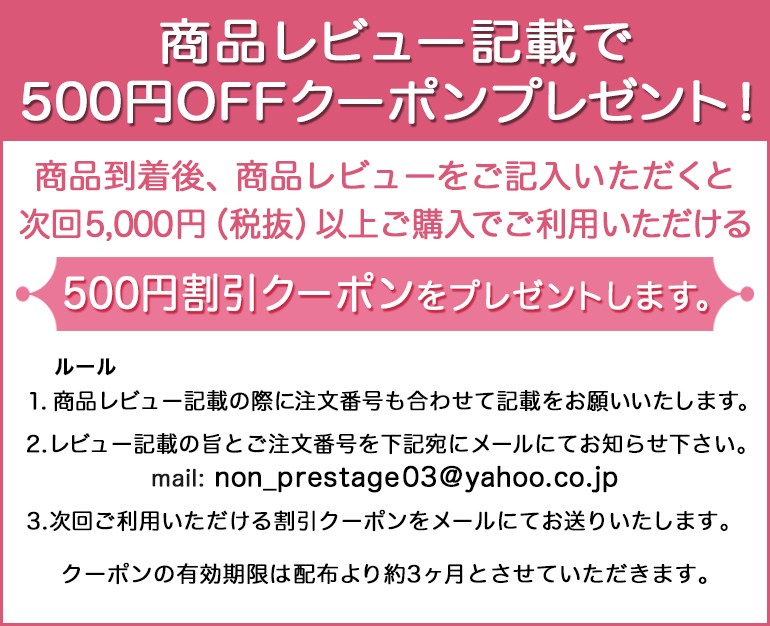 レビュー書いて500円OFF