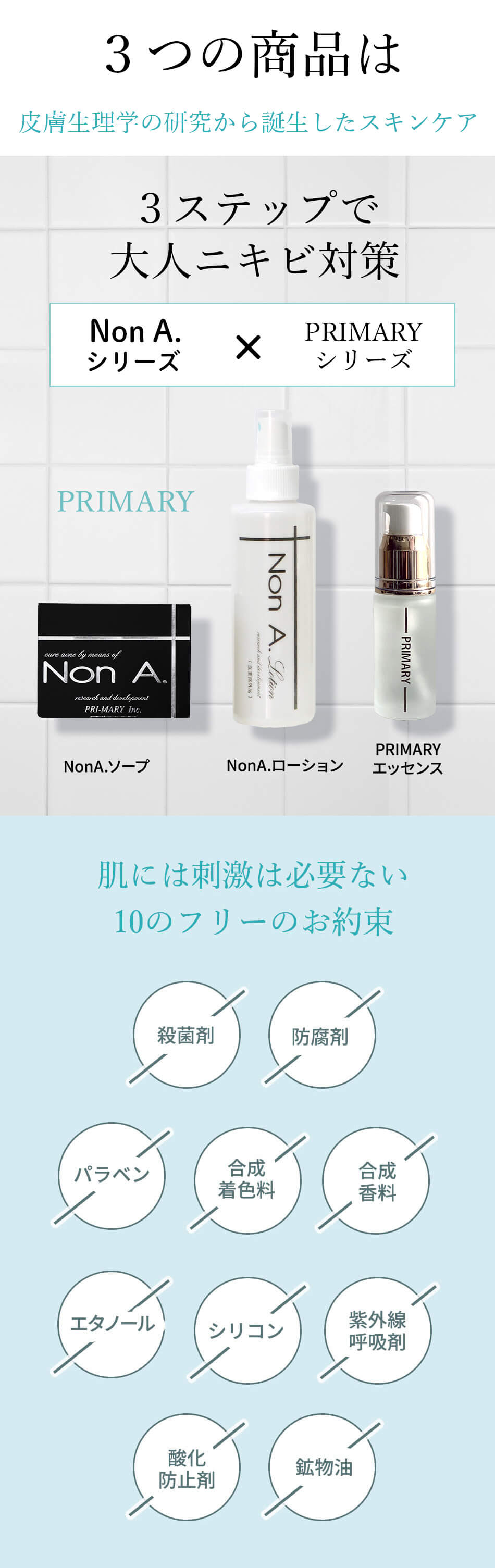 Non A. ニキビケアセット ニキビ 洗顔 化粧水 肌荒れ コラーゲン