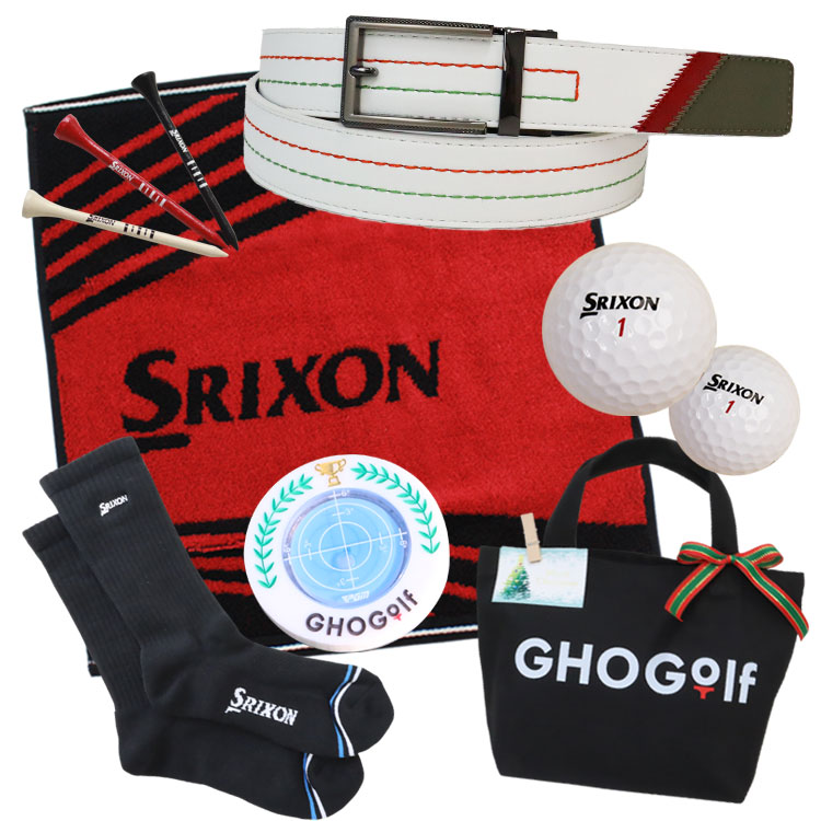 福袋 ゴルフ用品6点 【イーグルセット】 クリスマスプレゼント ギフト ベルト ゴルフ ゴルフボール 名入れ スリクソン SRIXON GHOGolf NEW26 | SRIXON | 02