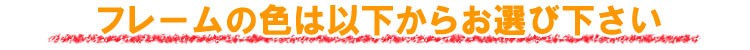 フレームの色は以下からお選び下さい