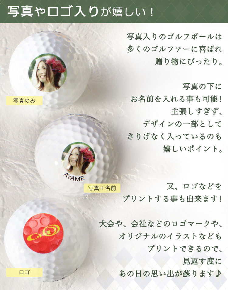 写真やロゴ入りが嬉しい