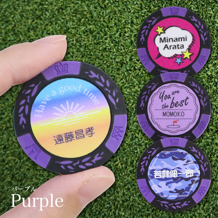 GHOGolf ゴルフマーカー 名入れ 【カジノチップマーカー「クラウン