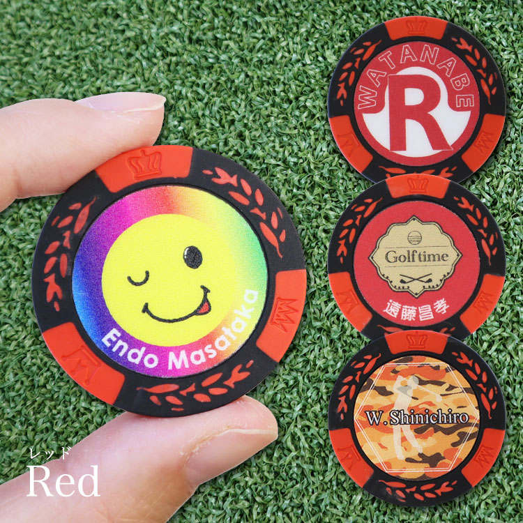 GHOGolf ゴルフマーカー 名入れ 【カジノチップマーカー「クラウン