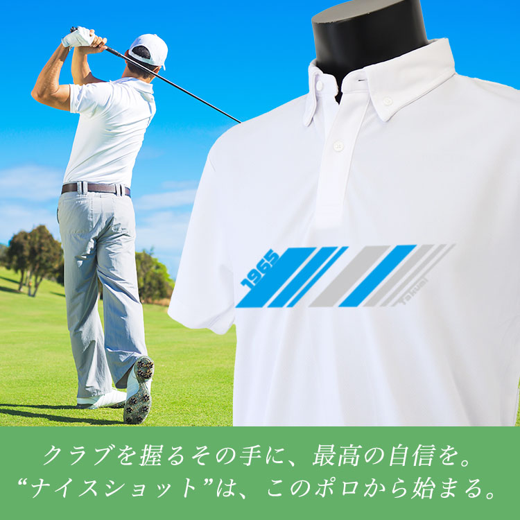 GHOGolf ゴルフウェア 名入れ ポロシャツ 「スラッシュ」 メンズ 男性