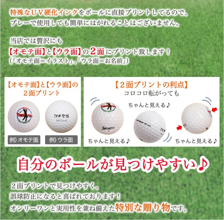 名入れボールは2面プリント