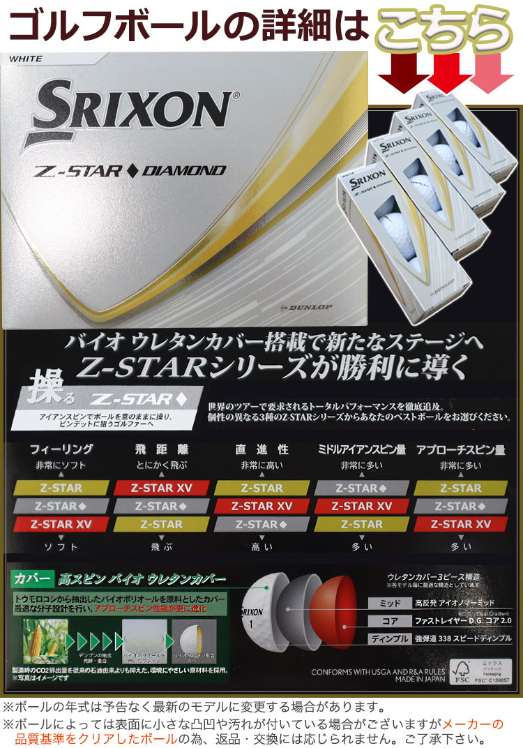 SRIXON 【即日発送】 ゴルフボール ギフト 5点セット /スリクソンZ SRIXON 【即日発送】 ゴルフボール ギフト 5点セット /スリクソンZ
