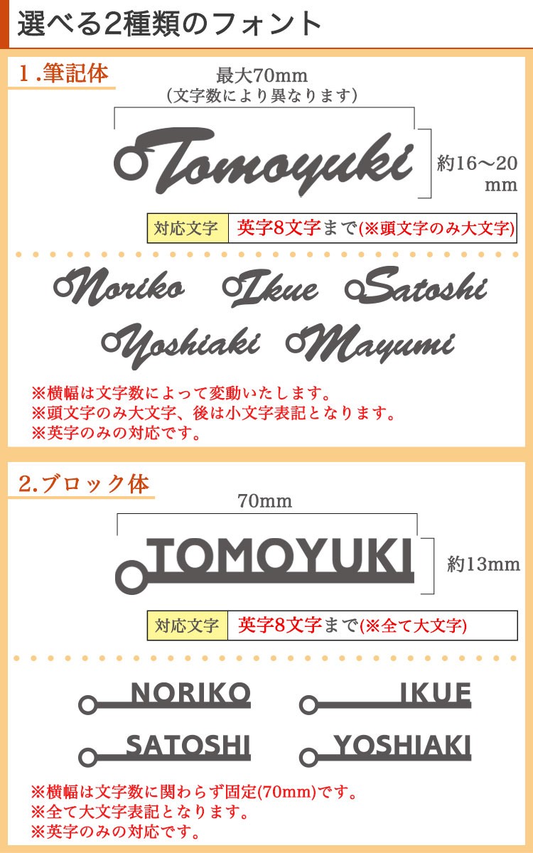 選べるフォント