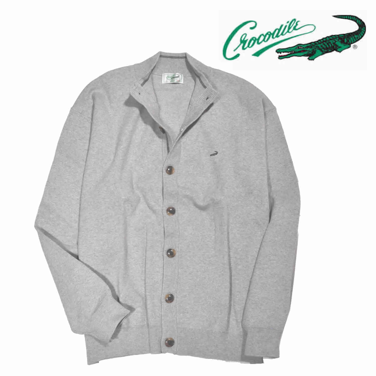 Crocodile（クロコダイル） ニットカーディガン 長袖 前ボタン 