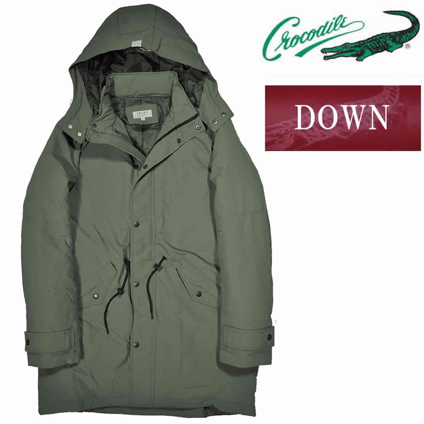 Crocodile（クロコダイル） ダウンコート 長袖 ナイロンオックス